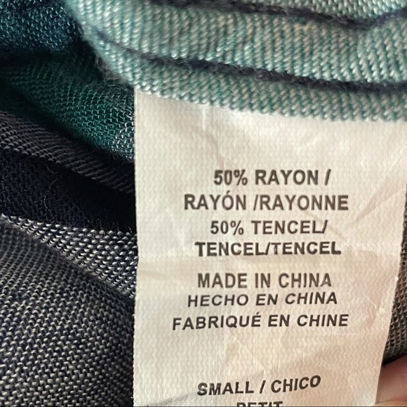 Rails Green and Blue Flannel Size Small - Picture 4 of 6